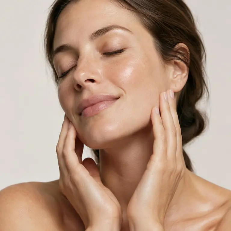 Natural healthy skin in soft daylight